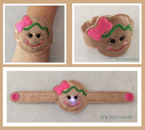 Flashing Gingerbread Girl Bracelet