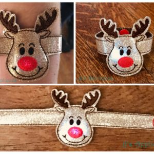 Flashing Reindeer Face Bracelet