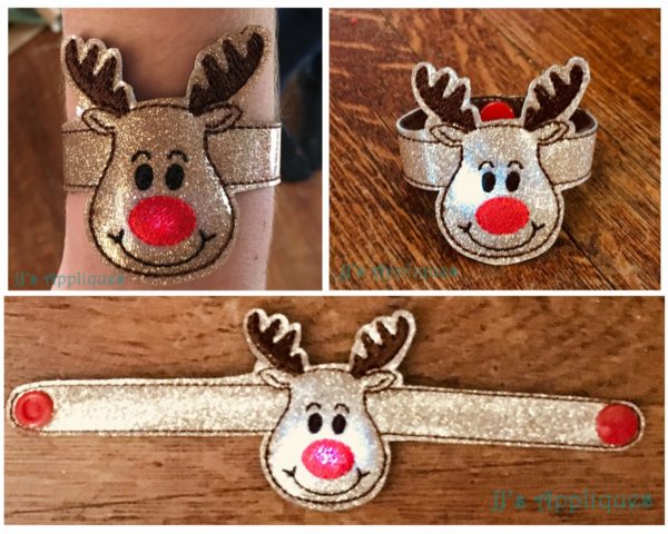 Flashing Reindeer Face Bracelet