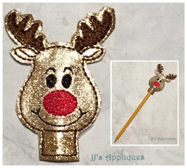 Reindeer Face Pencil Topper