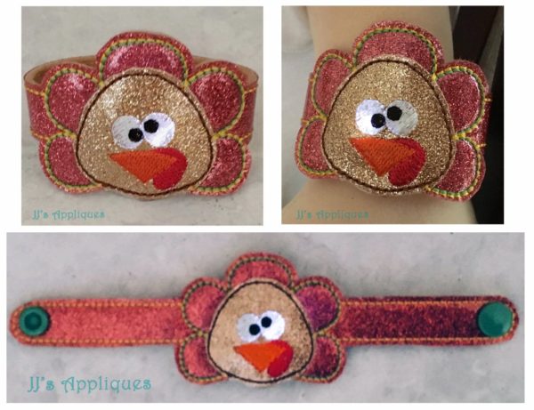 Flashing Turkey Face Applique Bracelet