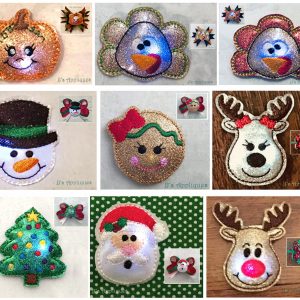 Holiday Set of 9 Flashing Felties