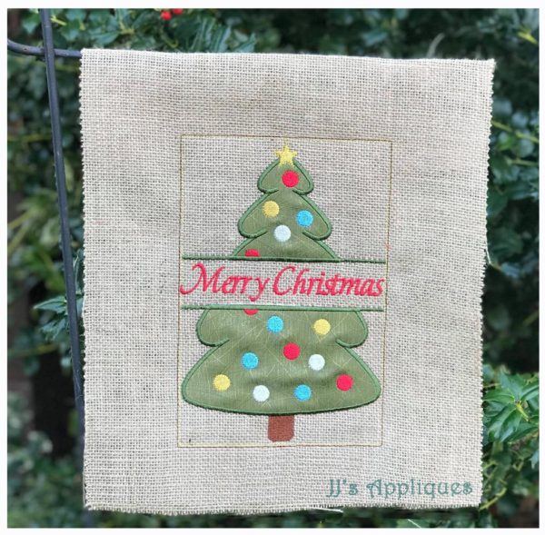 Christmas Tree Split Garden Flag