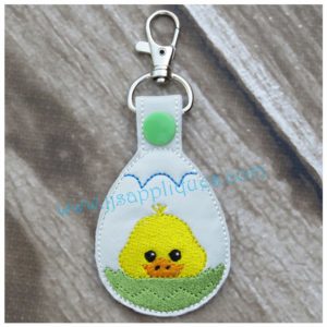 Snap On Easter Chick in Egg Fob