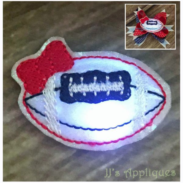 Flashing Football Bow Feltie