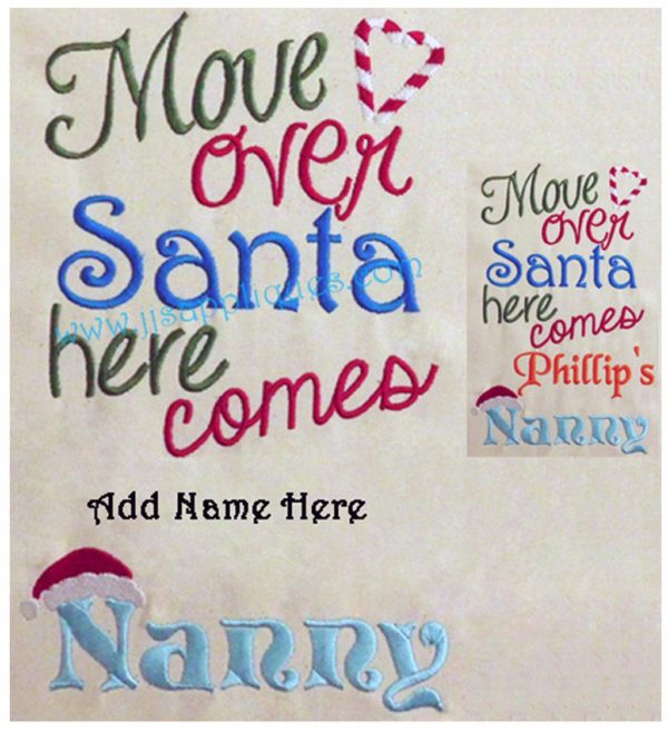 Move Over Santa Here Comes Nanny Blank