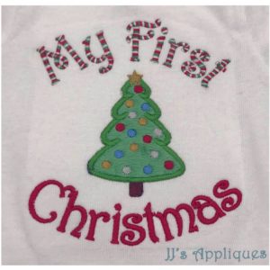 My First Christmas Tree Applique