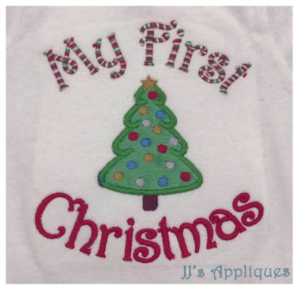 My First Christmas Tree Applique