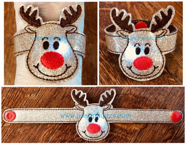 Flashing Reindeer Face Bracelet