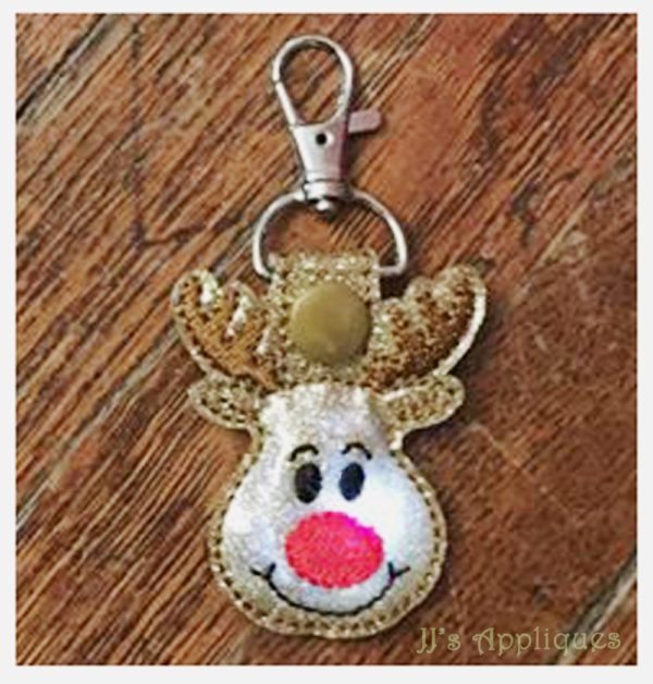 Flashing Snap On Reindeer Key Fob