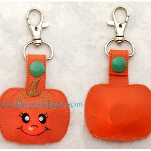 Flashing Snap On Pumpkin Key Fob