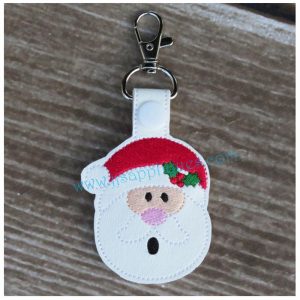 Snap On Santa Face Key Fob