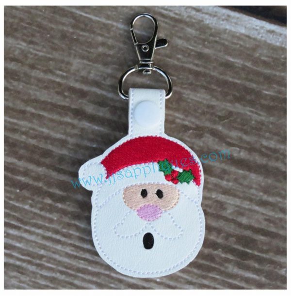 Snap On Santa Face Key Fob