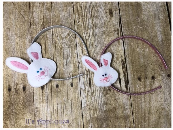 Bunny Face Feltie Headband Slide