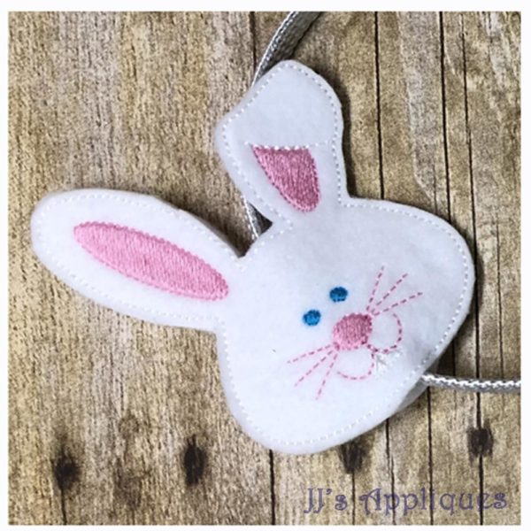 Bunny Face Feltie Headband Slide