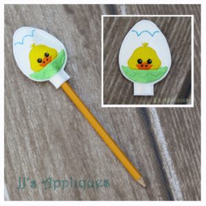 Easter Chick in Egg Pencil Topper