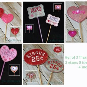 Valentine Flashing Wands Set of 5