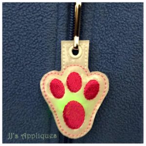 Flashing Bunny Paw Zipper Pull