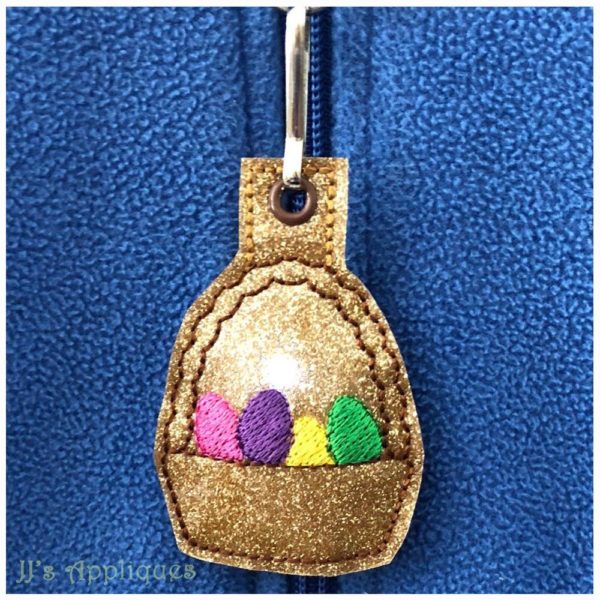 Flashing Easter Basket Zipper Pull