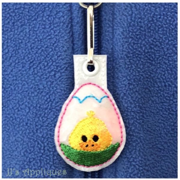 Flashing Easter Egg Duck Zipper Pull