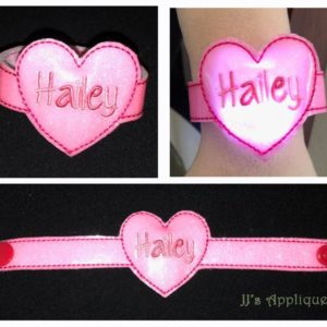 Flashing Valentine Heart Blank Bracelet