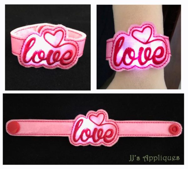 Valentine Set of 5 Flashing Bracelets