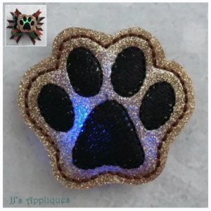 Flashing Paw Print Feltie