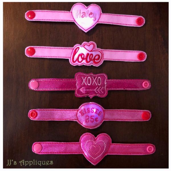 Valentine Set of 5 Flashing Bracelets