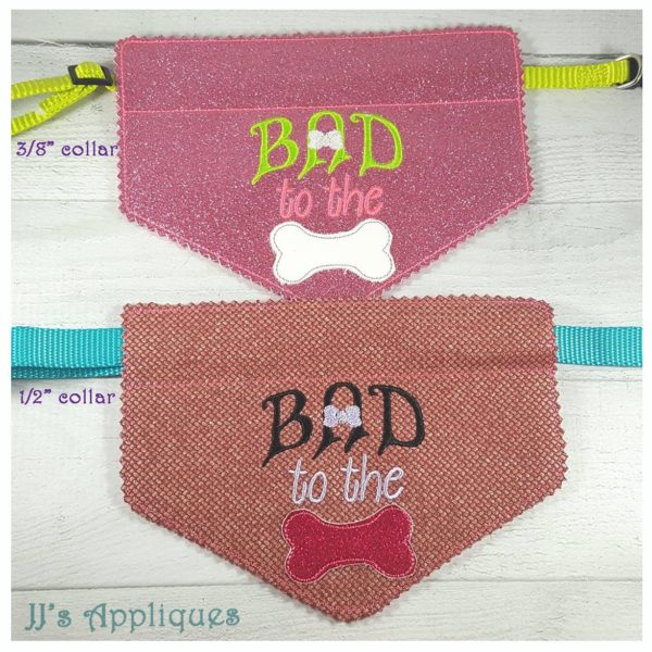 Bad to the Bone with Bow Doggie Bandana