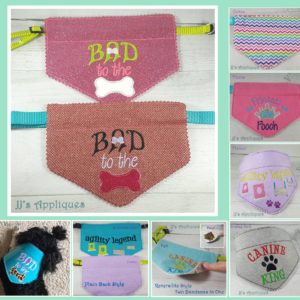 Bad to the Bone with Bow Doggie Bandana