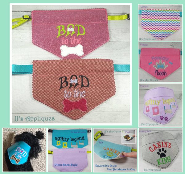 Bad to the Bone with Bow Doggie Bandana