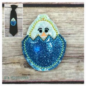 Flashing Chick in Egg 2 Applique Feltie