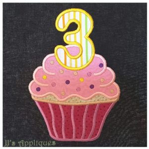 Cupcake with 3