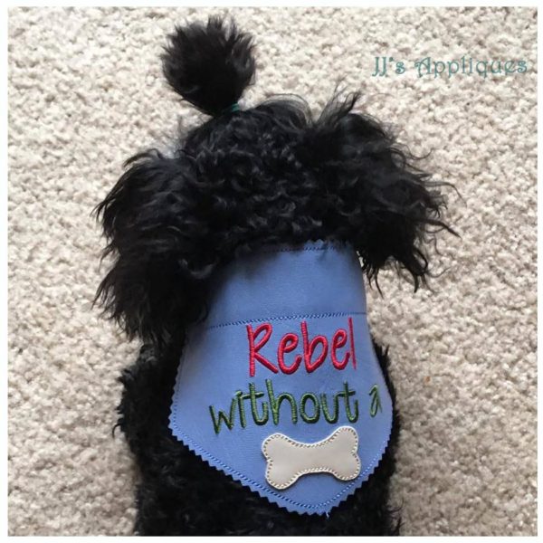 Rebel Without a Bone Doggie Bandana