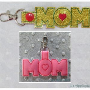 Snap On Mom Heart Key Fob Set