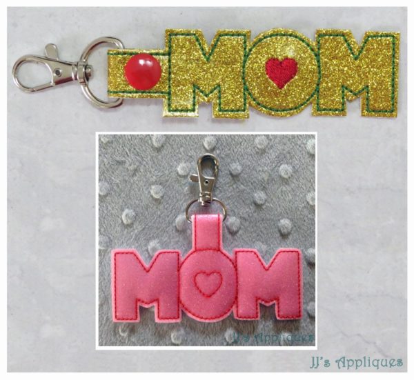 Snap On Mom Heart Key Fob Set