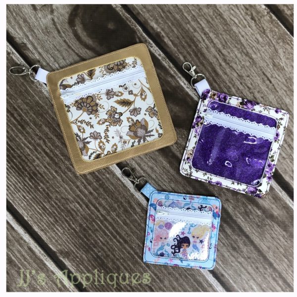 Square Zipper Pouch Clear Front