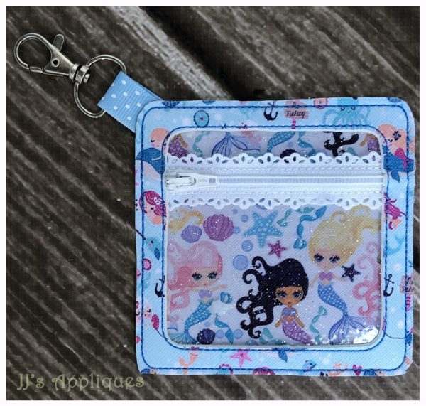 Square Zipper Pouch Clear Front