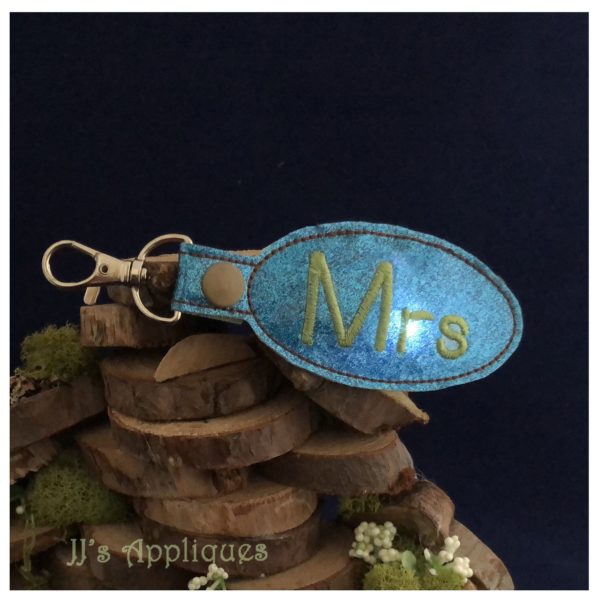 Flashing Snap On Oval Shape Blank Reversible Key Fob