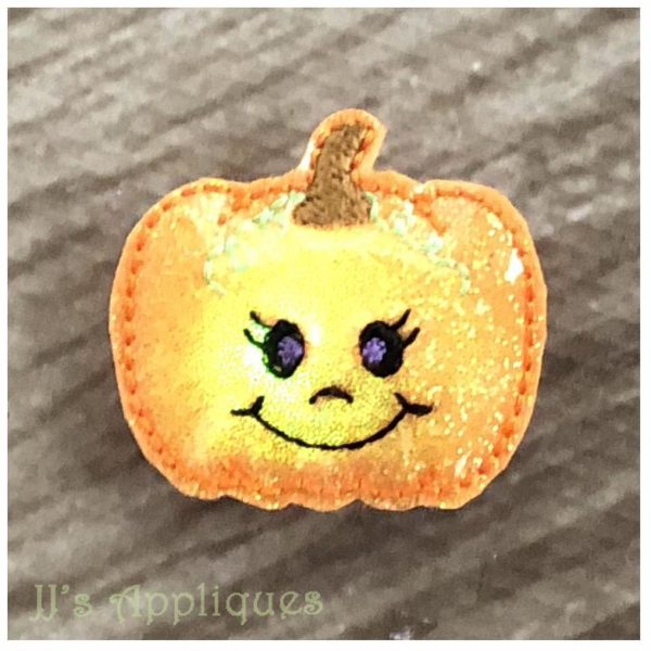 Flashing Snap On Pumpkin Feltie