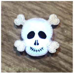 Flashing Snap On Skull Feltie