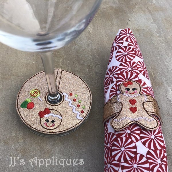 Gingerbread Girl Stemware Collar - Image 3