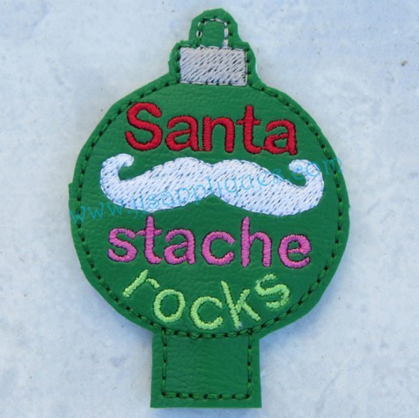 Santa Stache Rocks Pencil Topper - Image 2