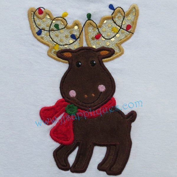 Christmas Moose Applique