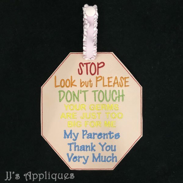 Stop Look but Don't Touch Baby Tag for Parents