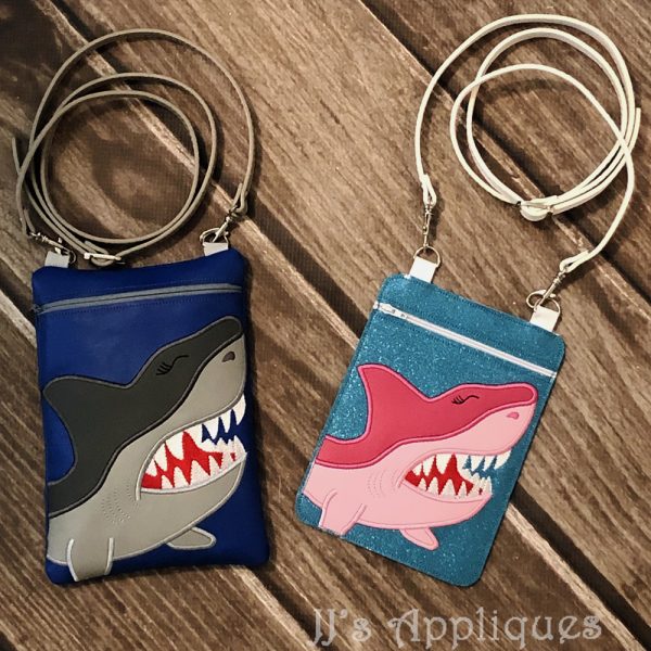 Shark Vinyl Zipper Purse