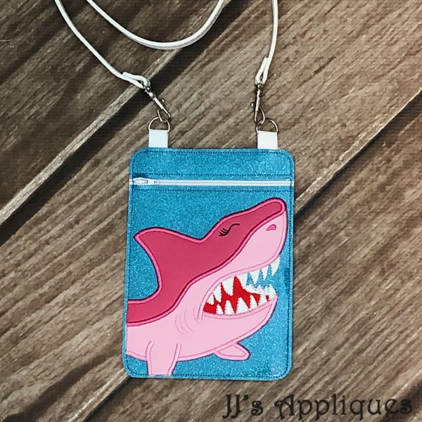 Shark Vinyl Zipper Purse - Image 5