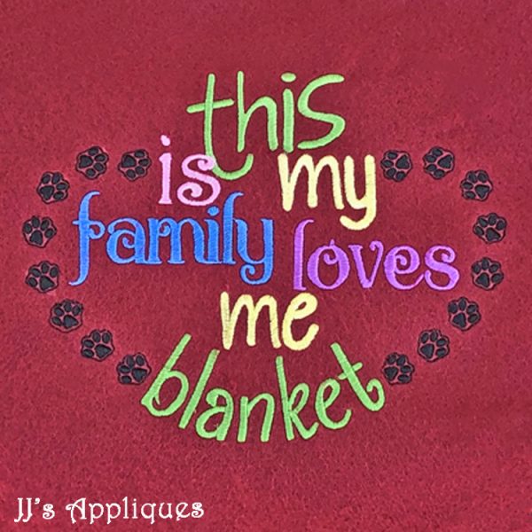 My Family Loves Me Paws Blanket