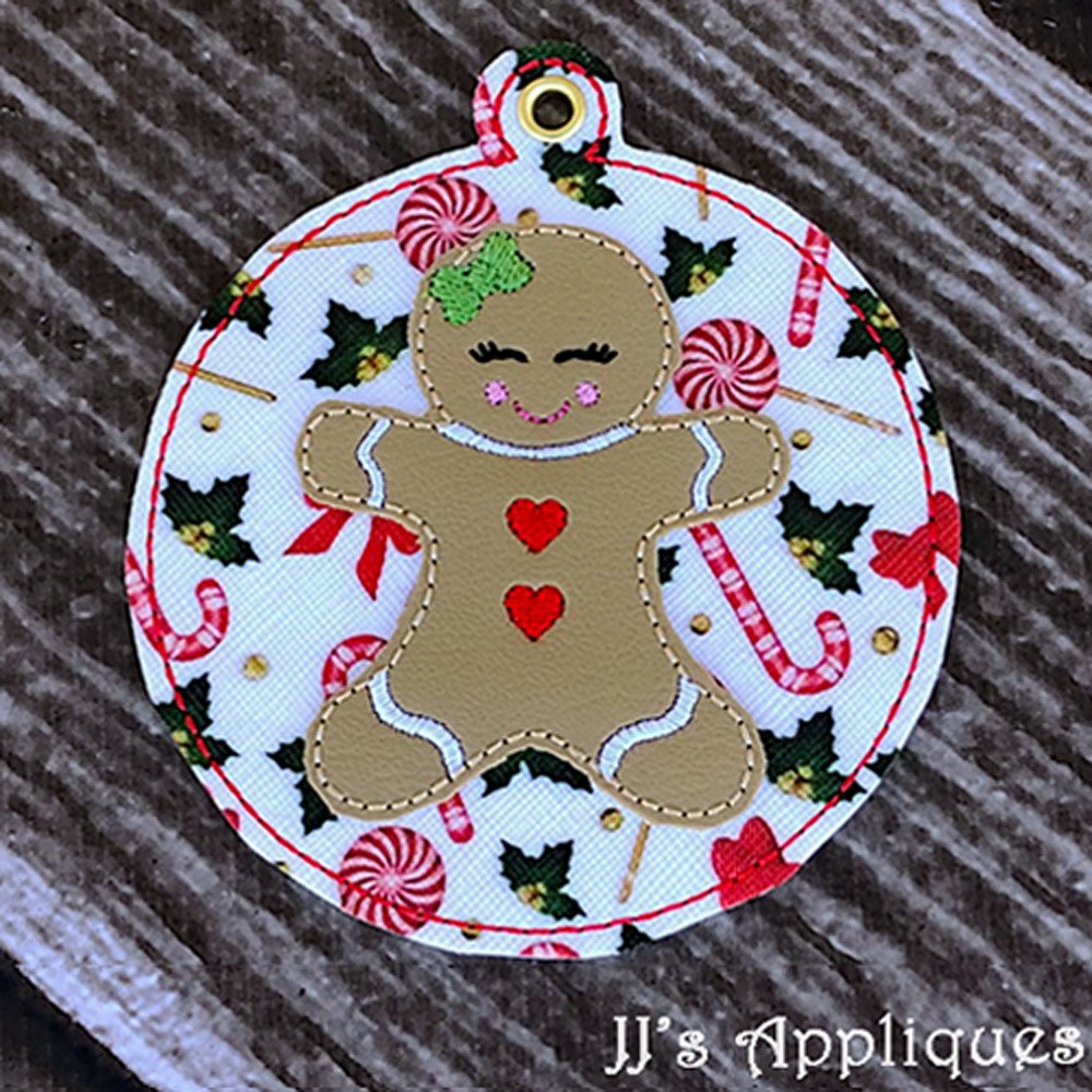 B Patrick's Day Handmade Embroidered Felt Gingerbread Man/Girl Ornament/ St