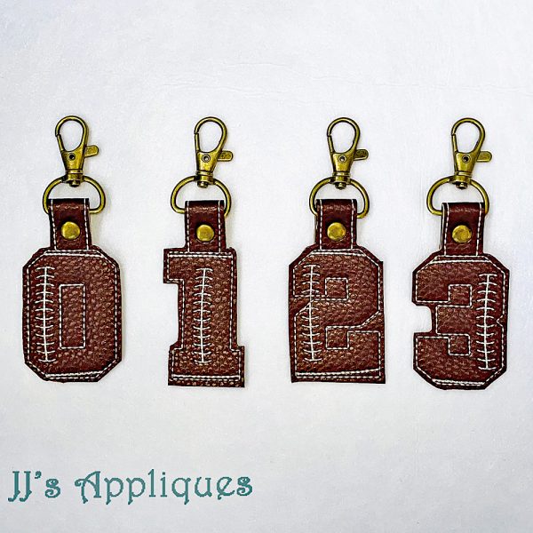 Football Numbers Key Fob Set - Image 2